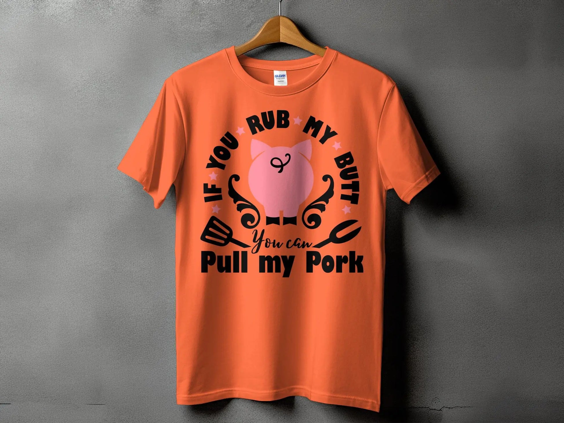 Rub My Butt high-quality BBQ outdoor cooking tee-shirt - Creations Unlimited