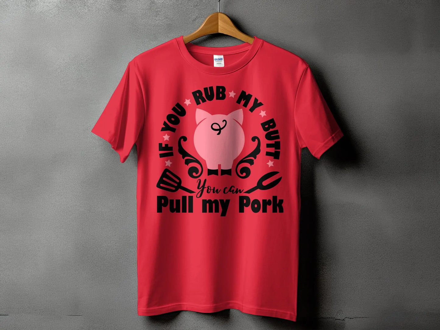 Rub My Butt high-quality BBQ outdoor cooking tee-shirt - Creations Unlimited