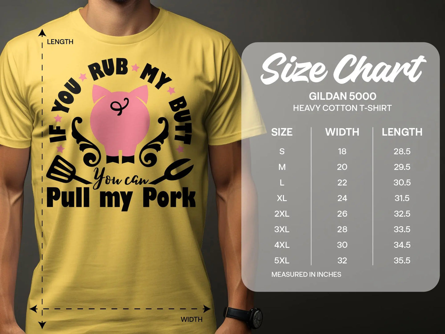 Rub My Butt high-quality BBQ outdoor cooking tee-shirt - Creations Unlimited