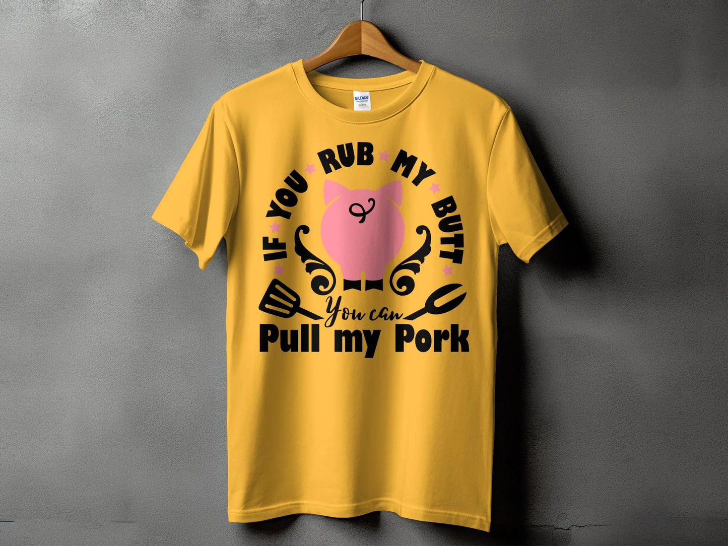 Rub My Butt high-quality BBQ outdoor cooking tee-shirt - Creations Unlimited