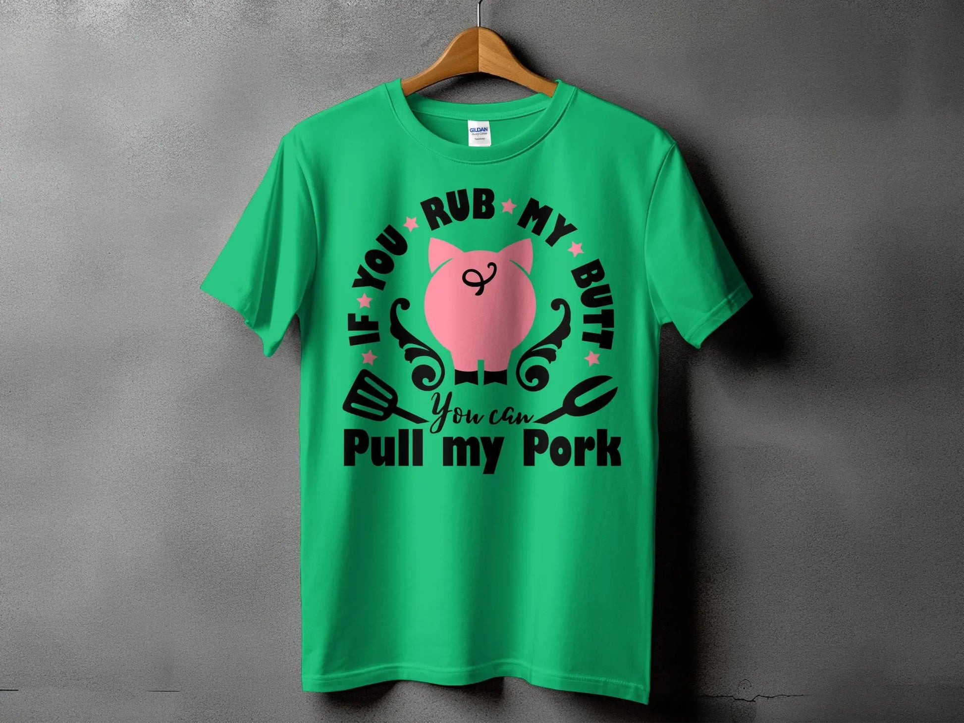 Rub My Butt high-quality BBQ outdoor cooking tee-shirt - Creations Unlimited