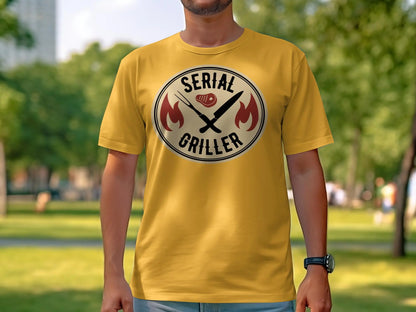 Serial Griller Funny Apparel Tee Shirt BBQ Wear Great for Your BBQ Cookouts - Creations Unlimited