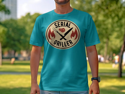 Serial Griller Funny Apparel Tee Shirt BBQ Wear Great for Your BBQ Cookouts - Creations Unlimited