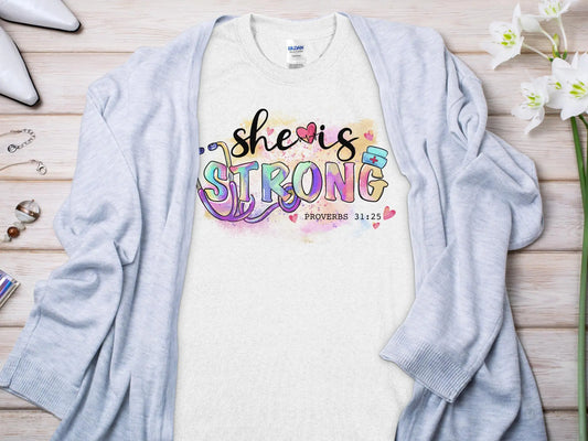 She Is Strong Nurse, Future Nurse Gift Idea, Nursing School Student Grad, LPN, Nurse Life, Funny Nurse Quality Gildan Tee Support a Nurse - Creations Unlimited