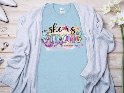 She Is Strong Nurse, Future Nurse Gift Idea, Nursing School Student Grad, LPN, Nurse Life, Funny Nurse Quality Gildan Tee Support a Nurse - Creations Unlimited