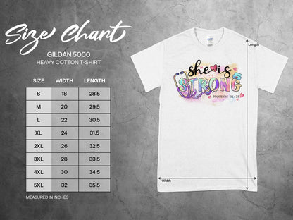 She Is Strong Nurse, Future Nurse Gift Idea, Nursing School Student Grad, LPN, Nurse Life, Funny Nurse Quality Gildan Tee Support a Nurse - Creations Unlimited