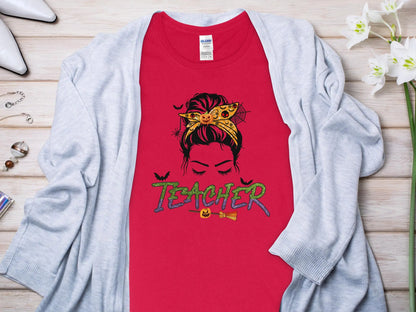 This Halloween Teacher T-Shirt is crafted from high-quality fabric in sizes to fit all shapes and size - Creations Unlimited