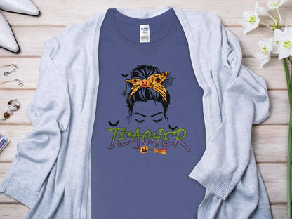 This Halloween Teacher T-Shirt is crafted from high-quality fabric in sizes to fit all shapes and size - Creations Unlimited