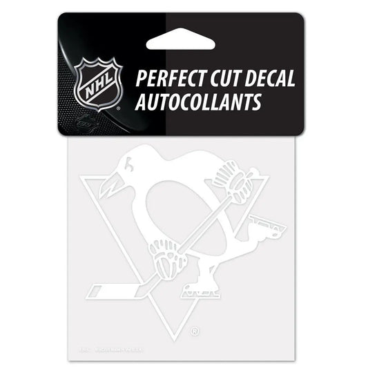Wincraft NHL Pittsburgh Penguins 42324010 Perfect Cut Decal, 4" x 4", White WinCraft