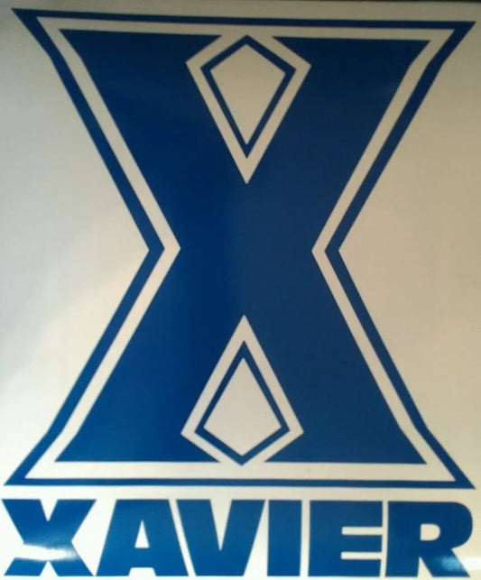 Xavier Cornhole Board Decals and 2 Cornhole Hole Decals Creations Unlimited